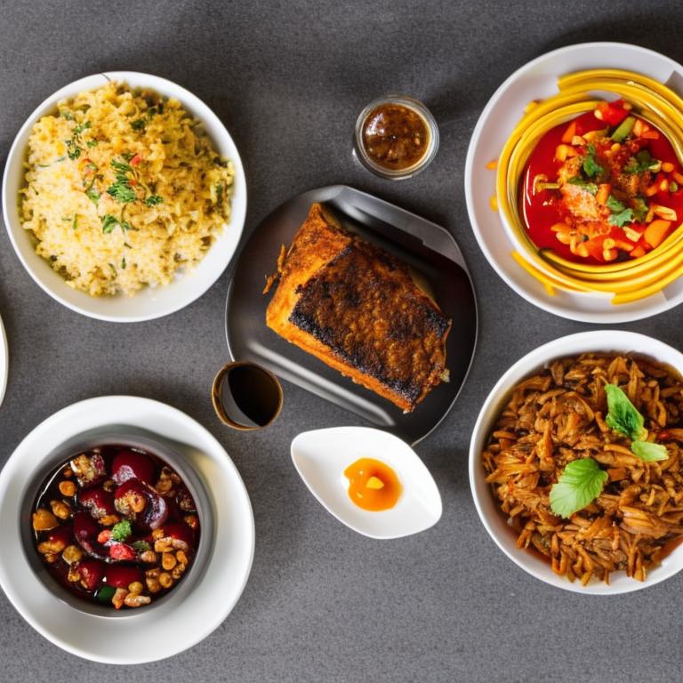 A visual representation of nutritious and flavorful Modic cuisine, including biryani and decadent desserts, to accompany the exploration of Modic recipes in the blog article.